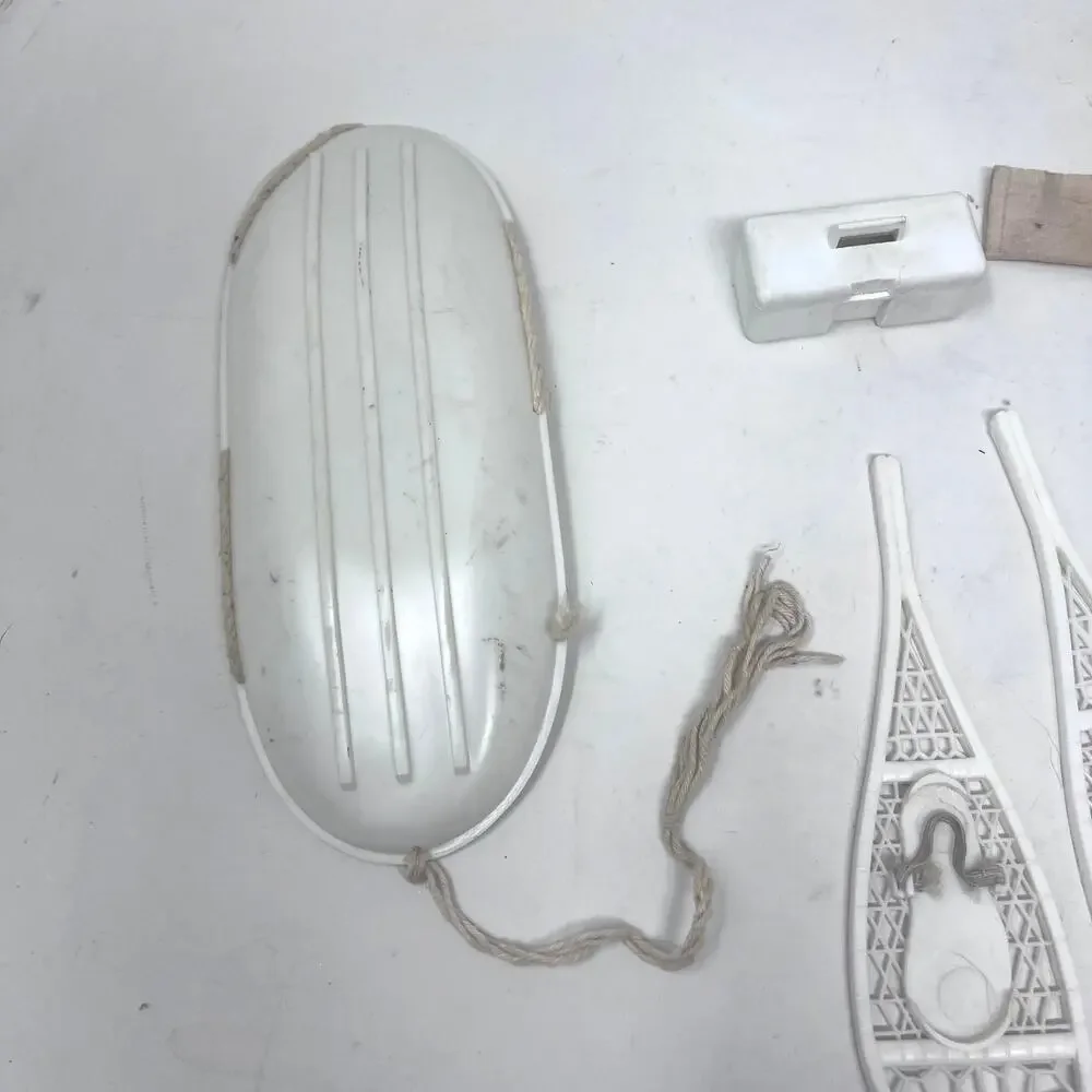 GI Joe Ski‎ Patrol Accessories VTG White Sled Snow Shoes Boot Glove Pole - AS IS